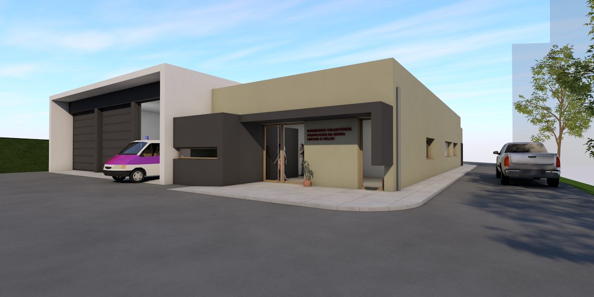 Central Projetos projetou a reabilitação do Quartel dos Bombeiros de Unhais da Serra